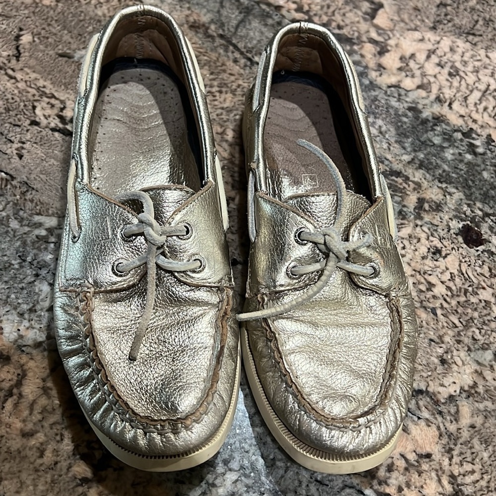 Sperry Metallic Gold Women's Loafers